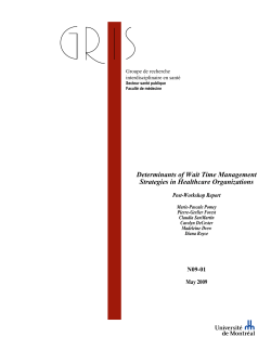 Determinants of Wait Time Management Strategies in