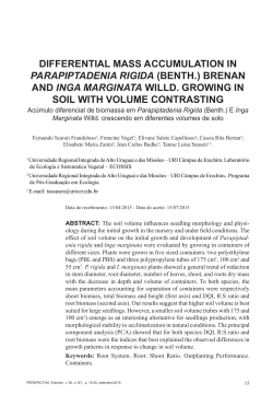 differential mass accumulation in parapiptadenia