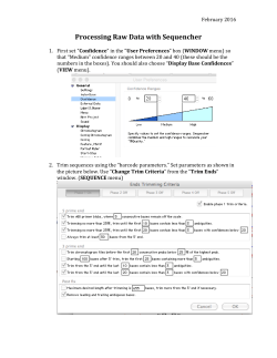 Processing Raw Data with Sequencher