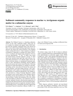 Sediment community responses to marine vs. terrigenous organic