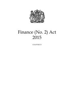 Finance (No. 2) Act 2015