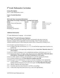 4th Grade Mathematics Curriculum - Auburn Enlarged City School