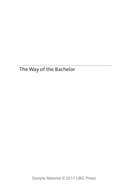 The way of the bachelor : early Chinese settlement in