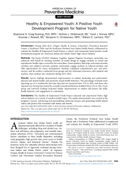 - American Journal of Preventive Medicine