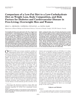 Comparison of a Low-Fat Diet to a Low