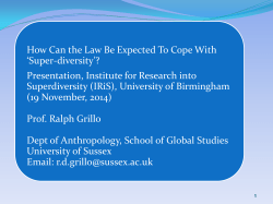 How can the law be expected to cope with Superdiversity?