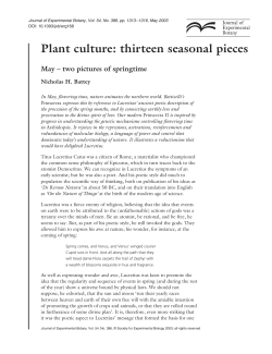 Plant culture: thirteen seasonal pieces