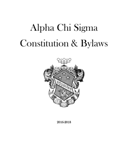 Constitution and Bylaws