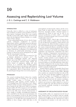 Assessing and Replenishing Lost Volume