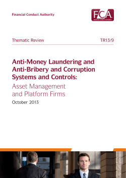 Thematic Review 13/9 - Anti-Money Laundering and Anti