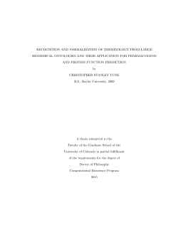 recognition and normalization of terminology from large biomedical