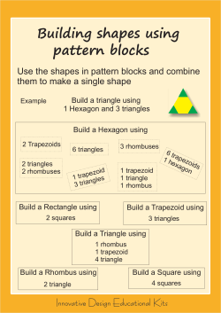 Building shapes using pattern blocks