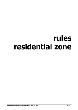 rules residential zone