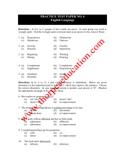 English Test Paper 6