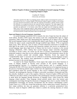 Indirect Negative Evidence as Corrective Feedback