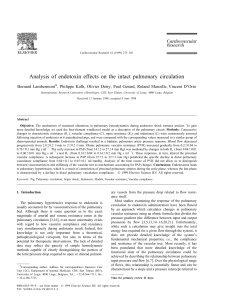 Analysis of endotoxin effects on the intact pulmonary circulation