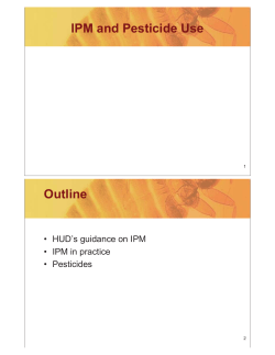 IPM Pesticide Use Module - Healthy Housing Solutions