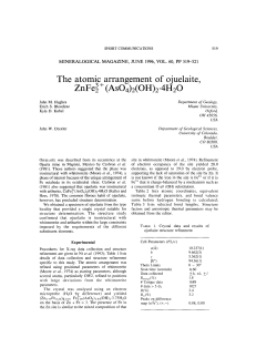 The atomic arrangement of ojuelaite