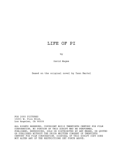 LIFE OF PI - Screenplay Explorer