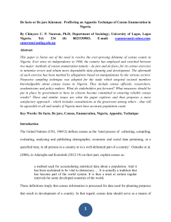 De facto or De jure Kinsmen: Proffering an Apposite