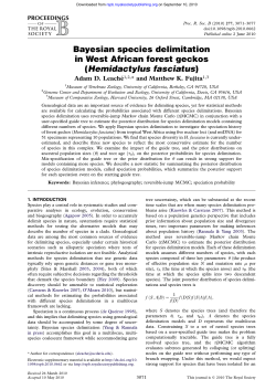 Leache and Fujita - Biodiversity Research and Teaching Collections