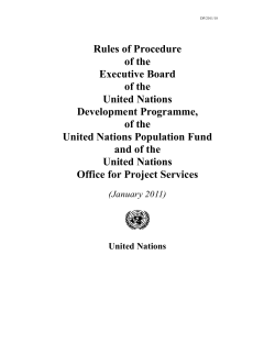 Rules of Procedure of the Executive Board of the United Nations