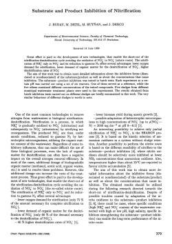 Substrate and Product Inhibition of Nitrification