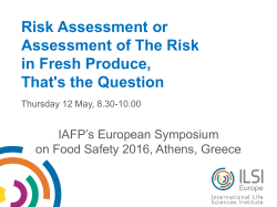 Presenting the Example of Fresh Produce Assessment