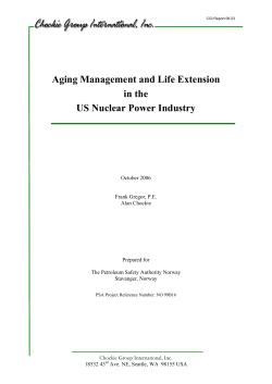 Aging Management and Life Extension in the US Nuclear Power
