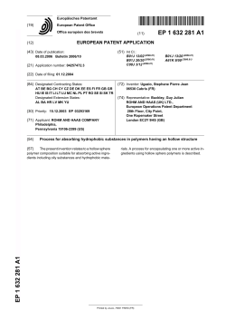 Process for absorbing hydrophobic substances in polymers having