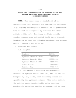 1359 METHOD 26A - DETERMINATION OF HYDROGEN HALIDE