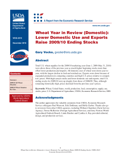 Wheat Year in Review - USDA Economics, Statistics and Market