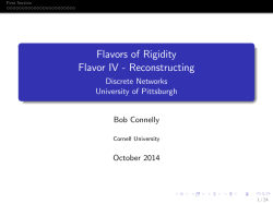 Flavors of Rigidity Flavor IV - Reconstructing