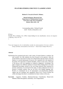 feature-finding for text classification