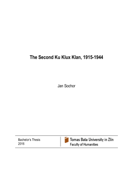 The Second Ku Klux Klan, 1915-1944