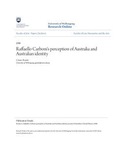 Raffaello Carboni`s perception of Australia and