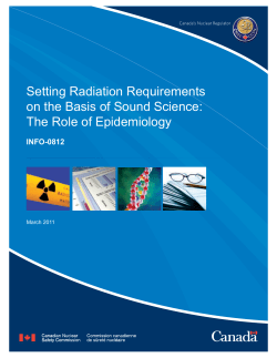 Setting Radiation Requirements on the Basis of Sound Science: The