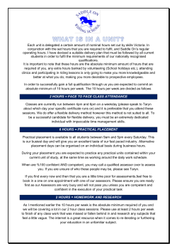 Each unit is delegated a certain amount of nominal hours set out by