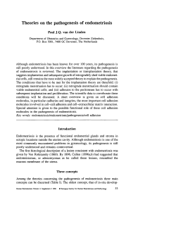 Theories on the pathogenesis of endometriosis