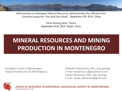 MINERAL RESOURCES AND MINING PRODUCTION IN