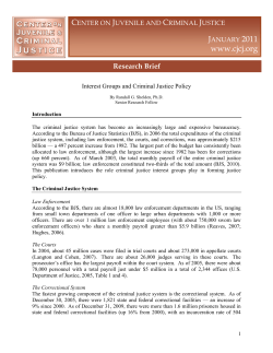 Interest Groups and Criminal Justice Policy etb