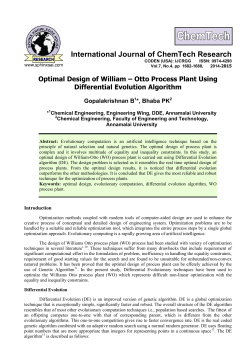 optimal design of william &ndash; otto process plant using differential