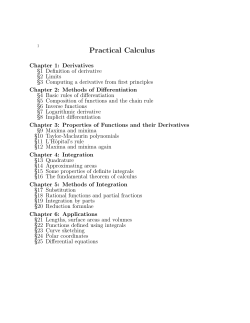 Practical Calculus