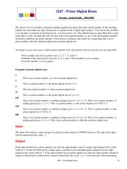 2247 - Prime Digital Roots