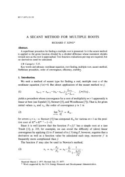 A secant method for multiple roots