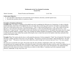 Mathematics in the New Zealand Curriculum Second Tier Strand