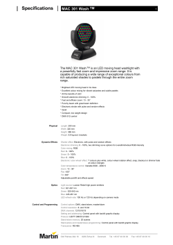 MAC 301 Wash specification