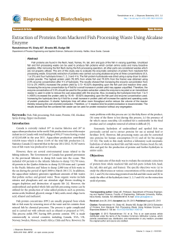 Extraction of Proteins from Mackerel Fish Processing Waste Using