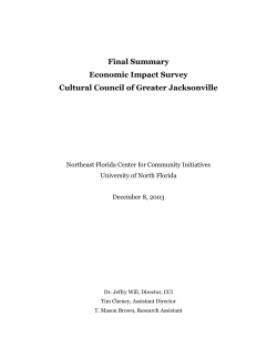 Economic Impact of the Arts in Jacksonville Fiscal Year 2002