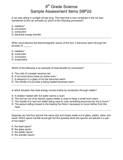 8 Grade Science Sample Assessment Items S8P2d.